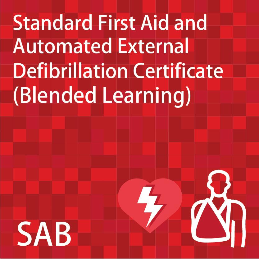 Standard First Aid and Automated External Defibrillation Certificate Course (Blended Learning)