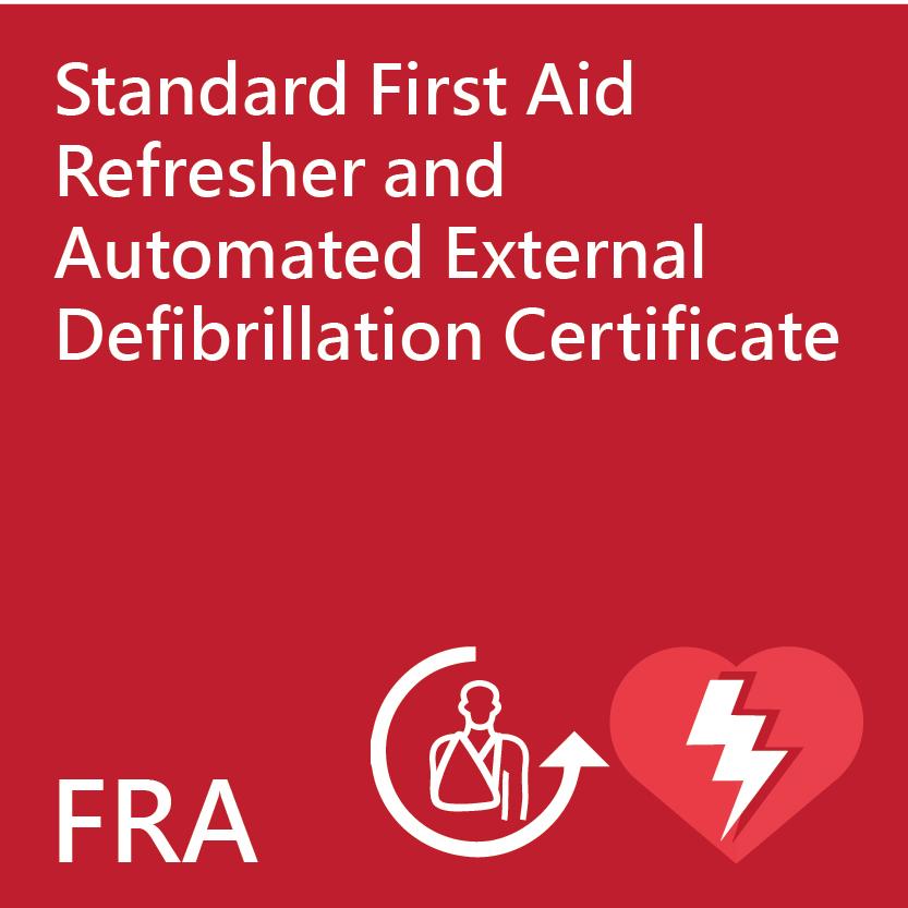 Standard First Aid Refresher and Automated External Defibrillation Certificate Course